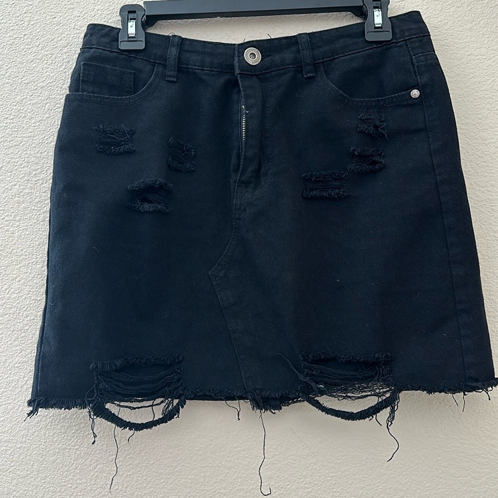 Denim Club black freight skirt size 12